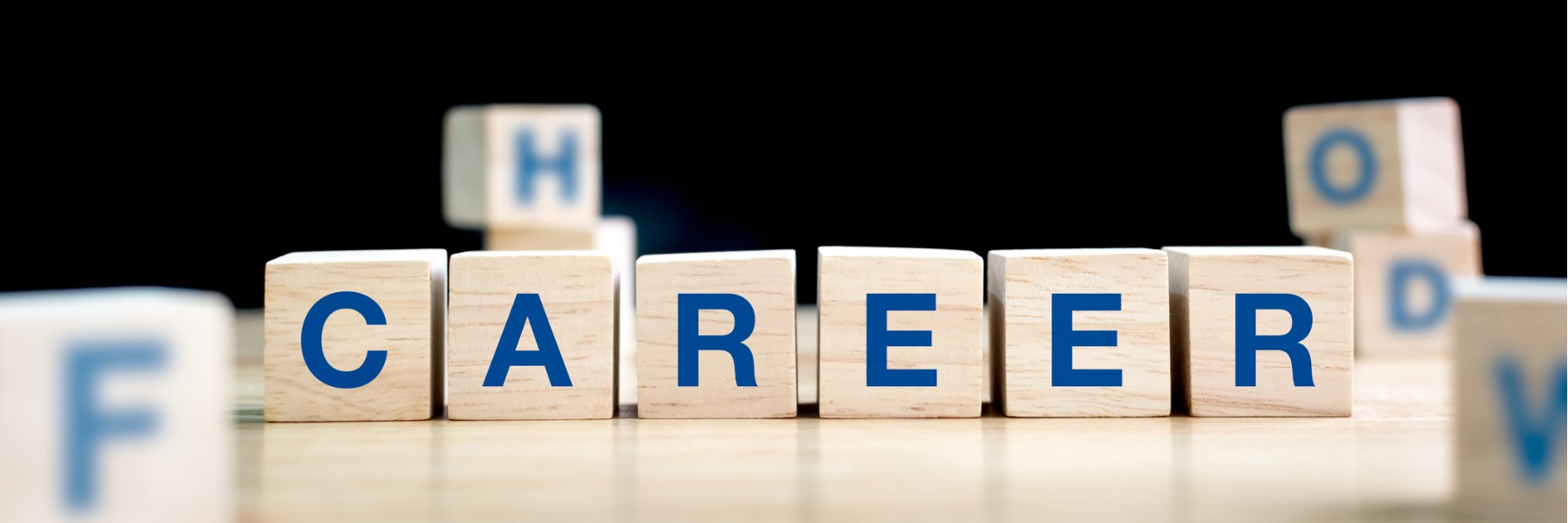 building blocks spelling out careers