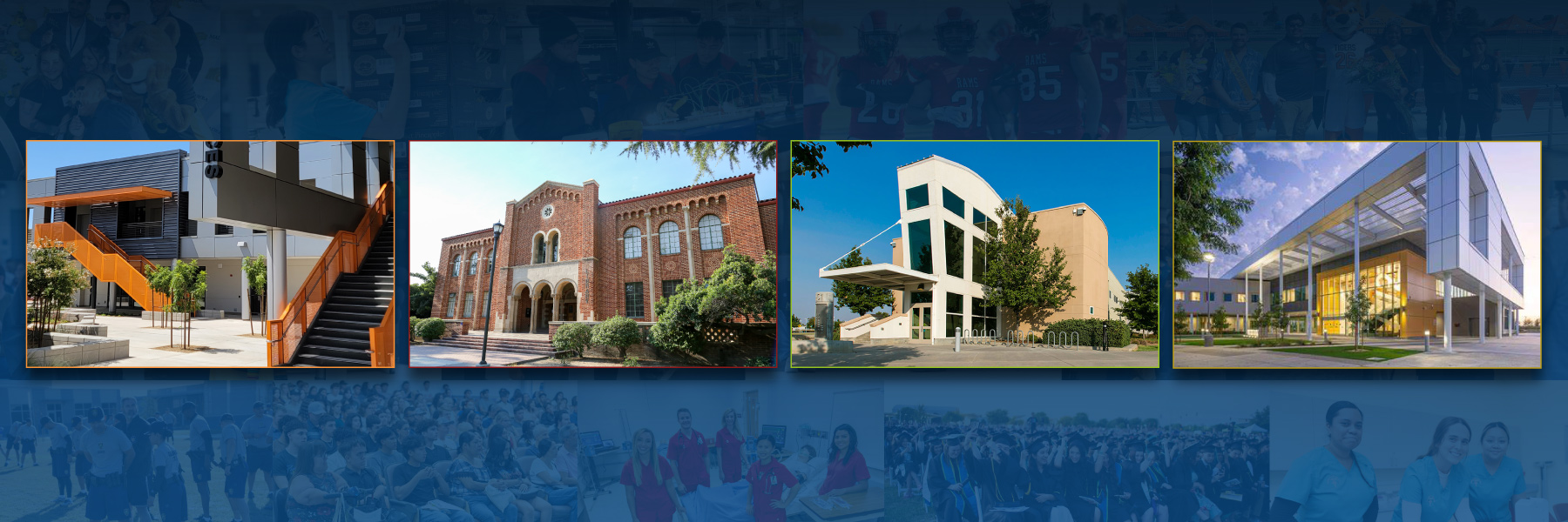 Major landmarks for each campus in SCCCD District.