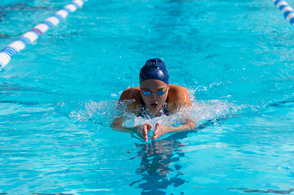 Clovis student swimming