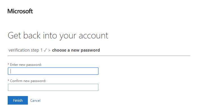 enter new password