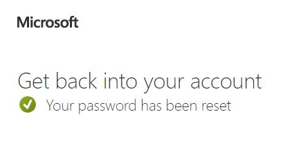 Your password has been reset