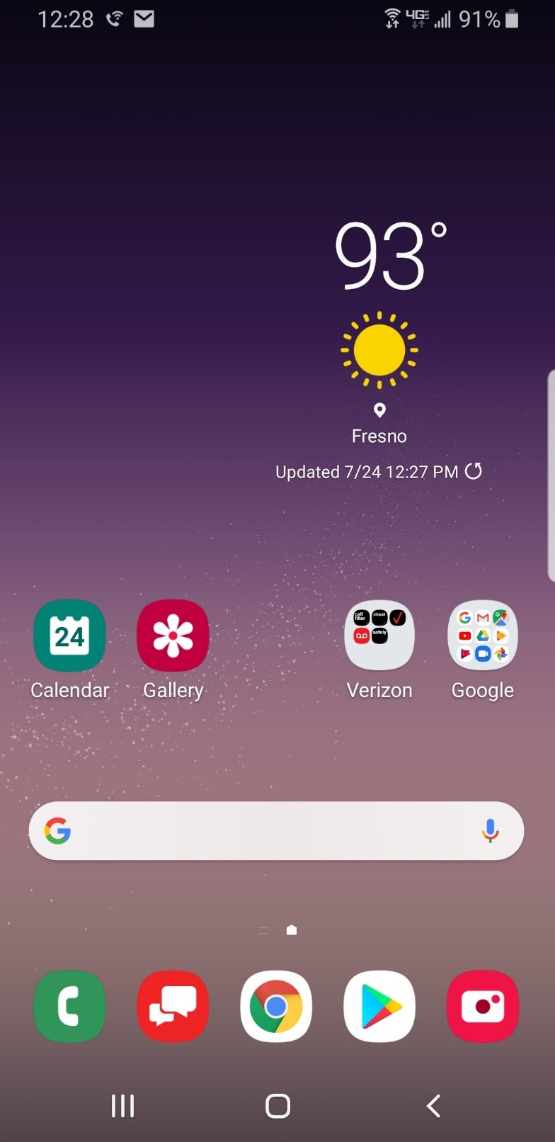 Android Home Screen.