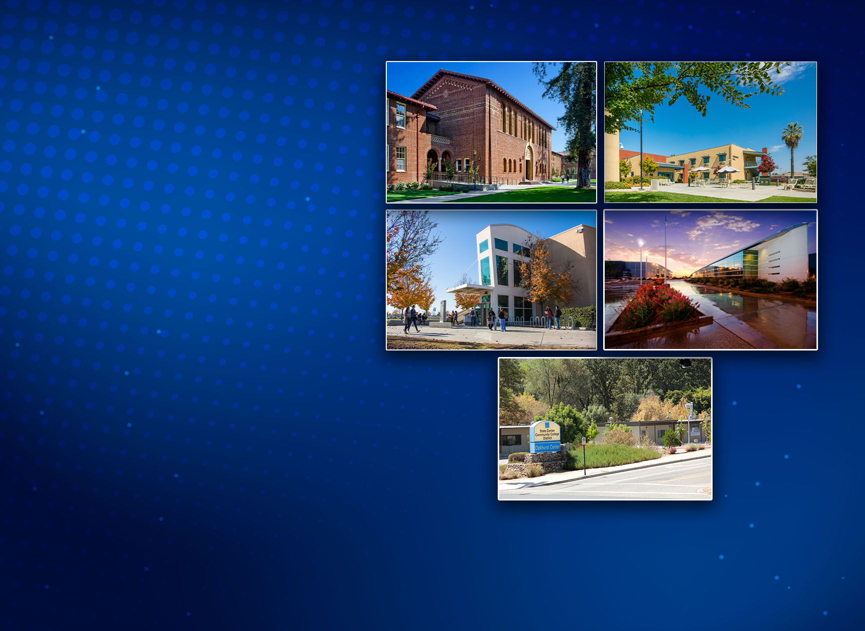 major landmarks of each college campus in the SCCCD district.