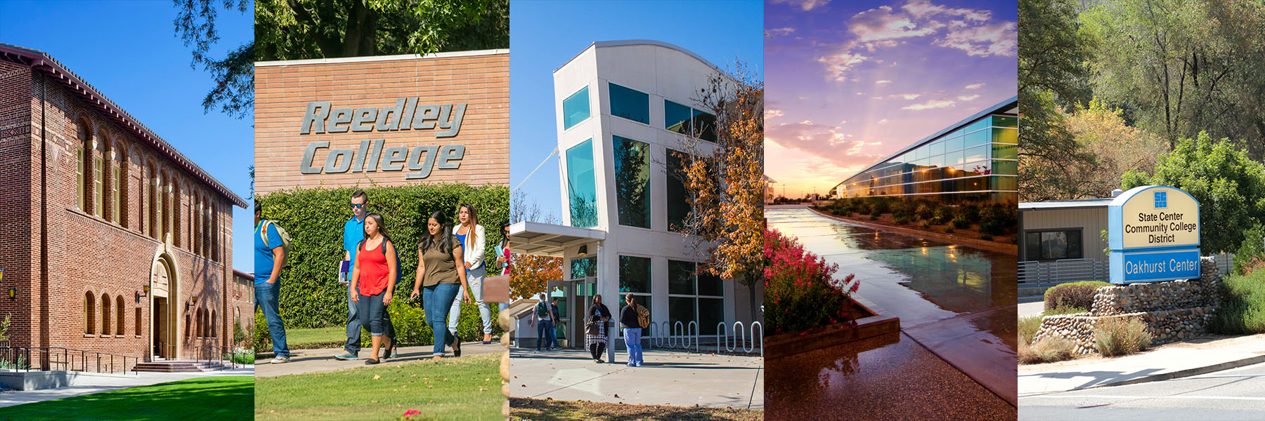 main landmarks for each campus in the district.