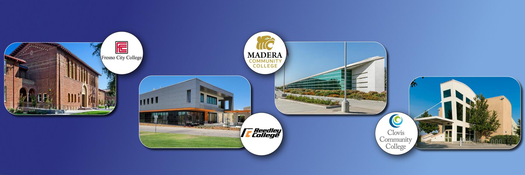 major landmarks of each district campus.