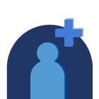 icon of a person's silhouette with a plus sign above, representing adding a student or granting authorization