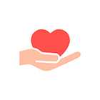 hand holding a heart