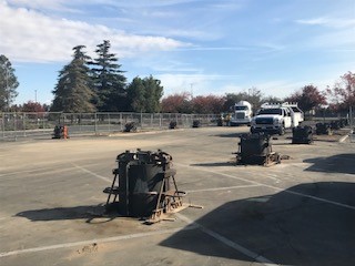 Cement poured for solar foundation at Fresno City College