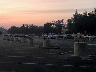 Finished concrete foundation for solar project at Fresno City College