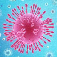 microscopic coronavirus molecule