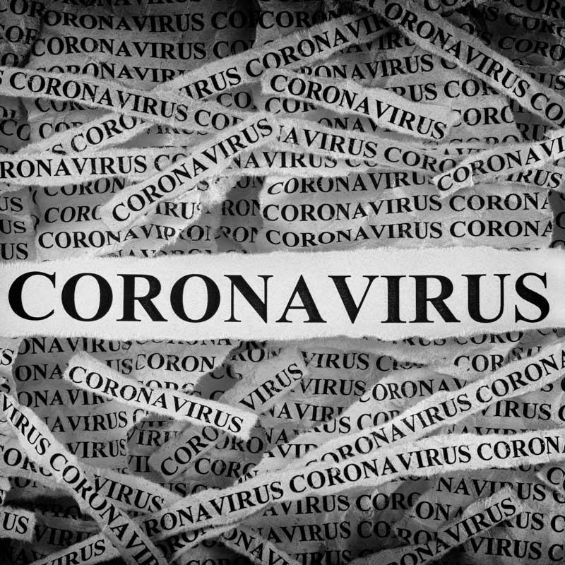 Coronavirus newsprint